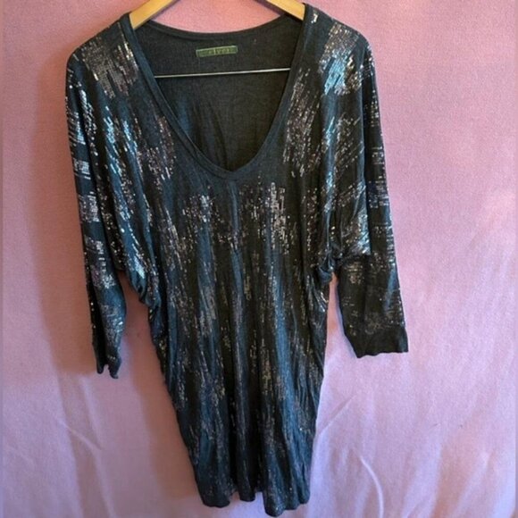 Velvet Sequin Dress - Picture 1 of 4
